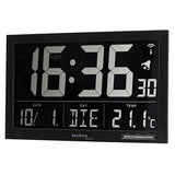 Extra Large Black Digital Weather Clock WS8007